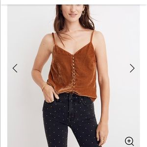 Velvet Button Down Cami